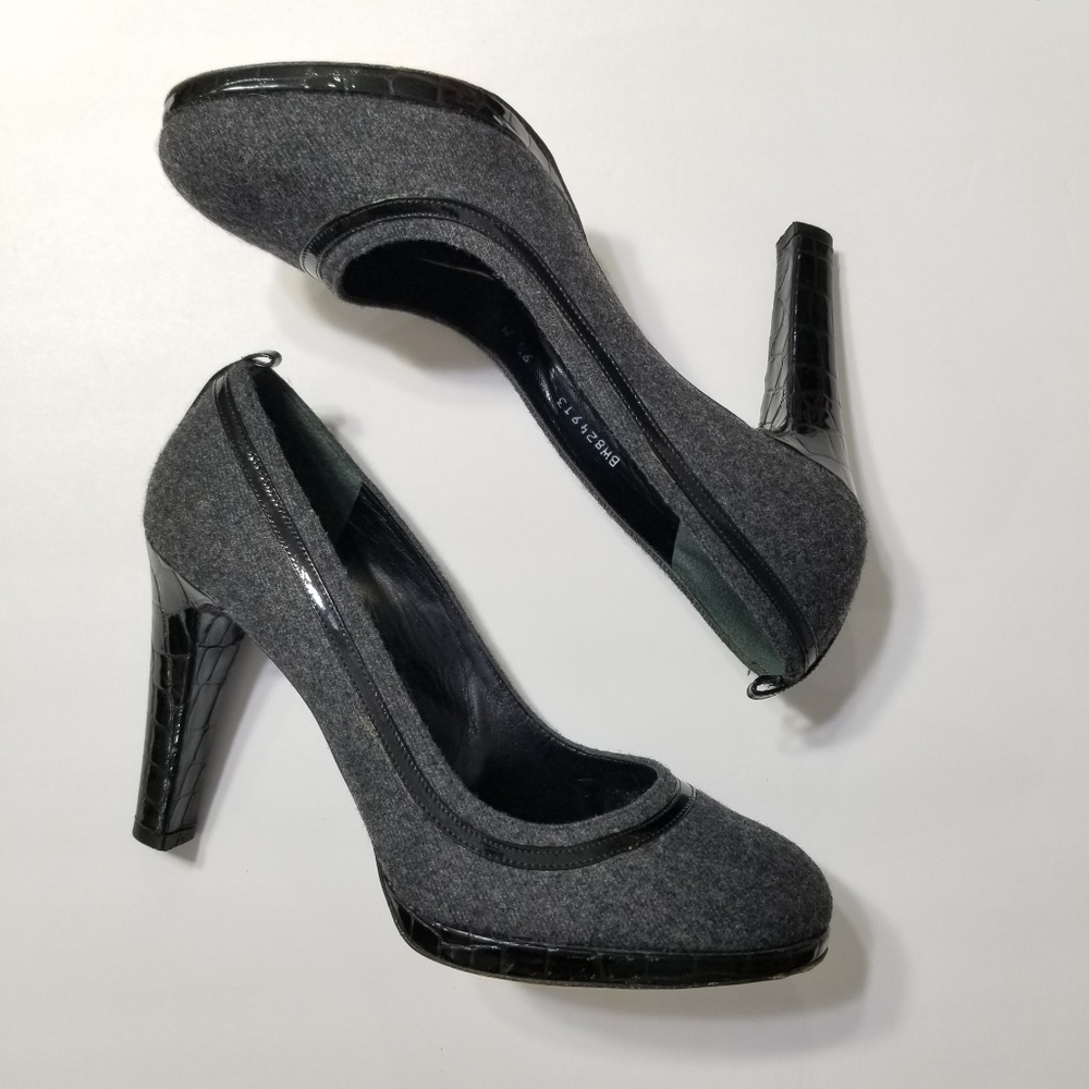 Stuart Weitzman Scoop NYC Black Patent Pumps 9.5 - Picture 3 of 7